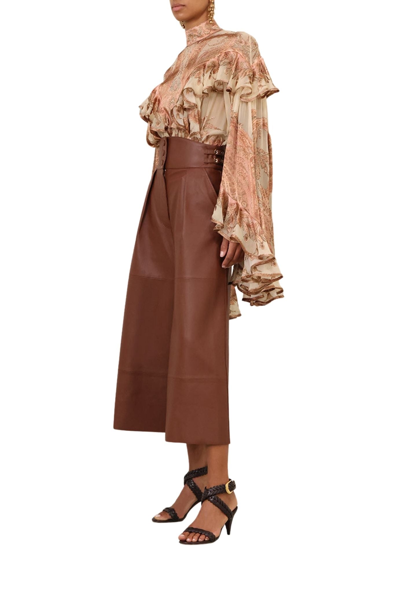 Zimmermann Hypnotic Burnout Blouse - Vermillion