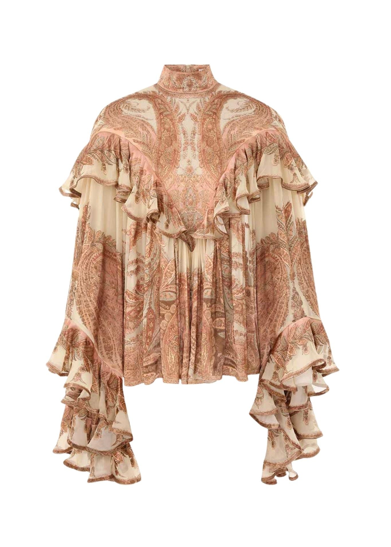 Zimmermann Hypnotic Burnout Blouse - Vermillion
