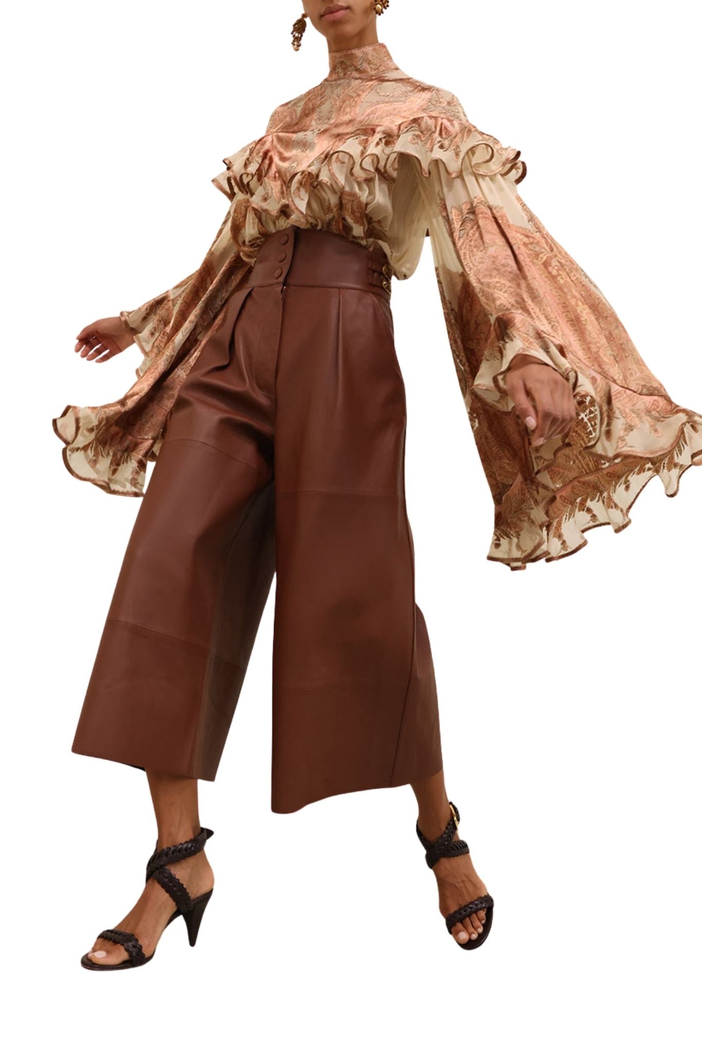 Zimmermann Hypnotic Burnout Blouse - Vermillion