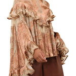 Zimmermann Hypnotic Burnout Blouse - Vermillion