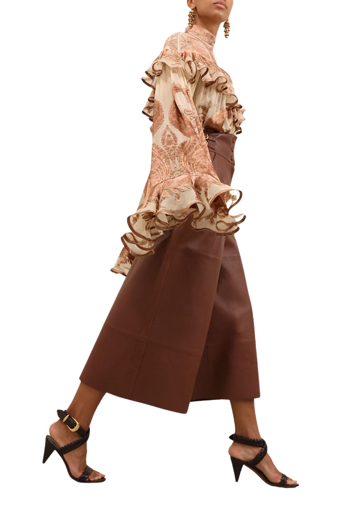 Zimmermann Hypnotic Burnout Blouse - Vermillion