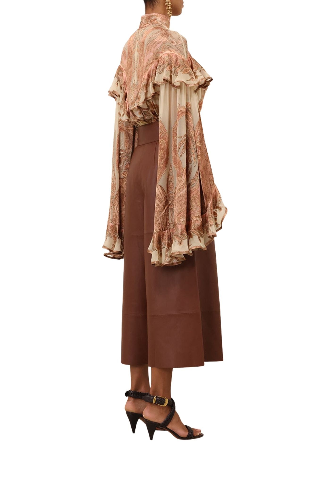 Zimmermann Hypnotic Burnout Blouse - Vermillion