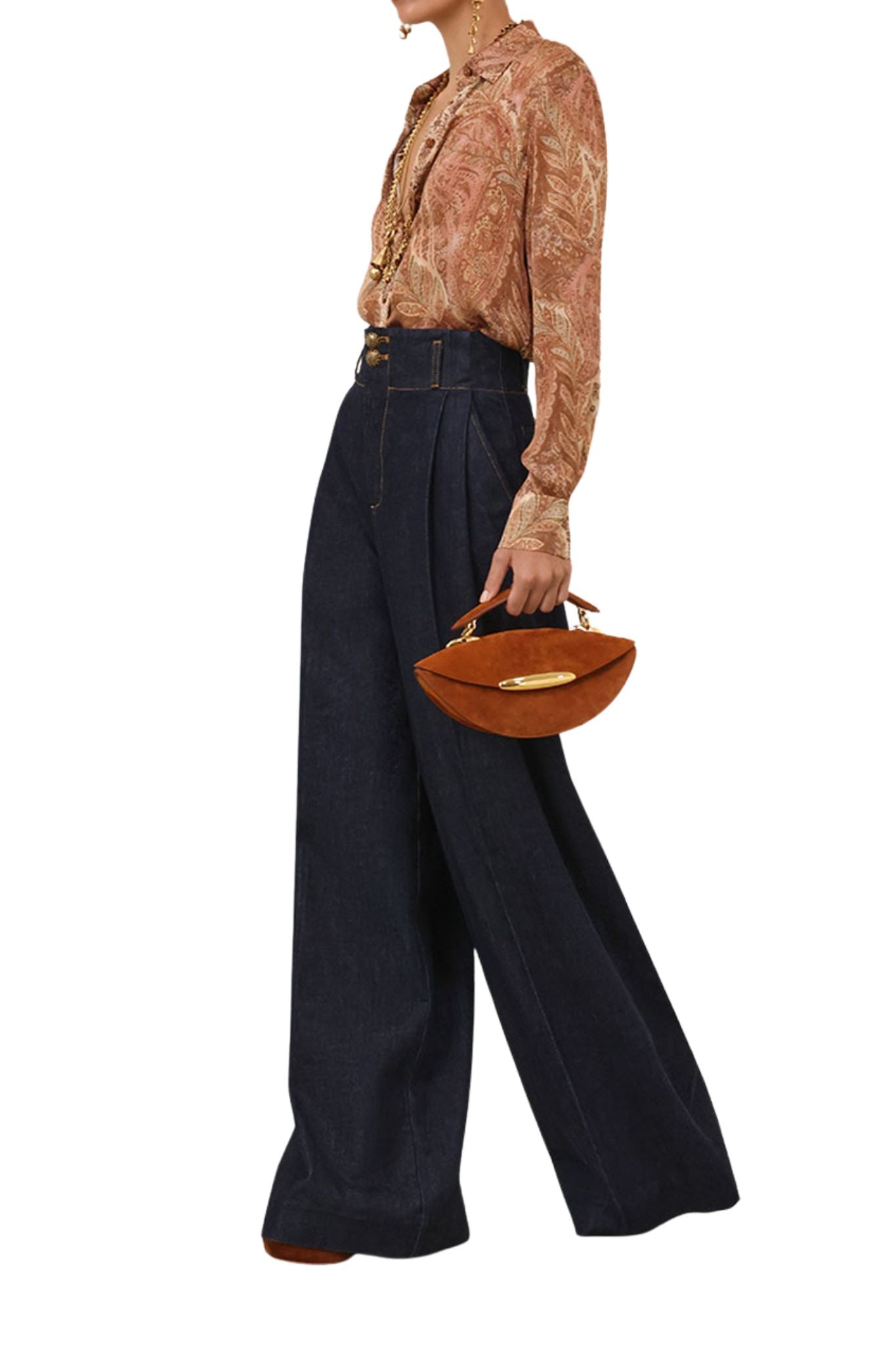 Zimmermann Hypnotic Denim tailored Pant - Vermillion