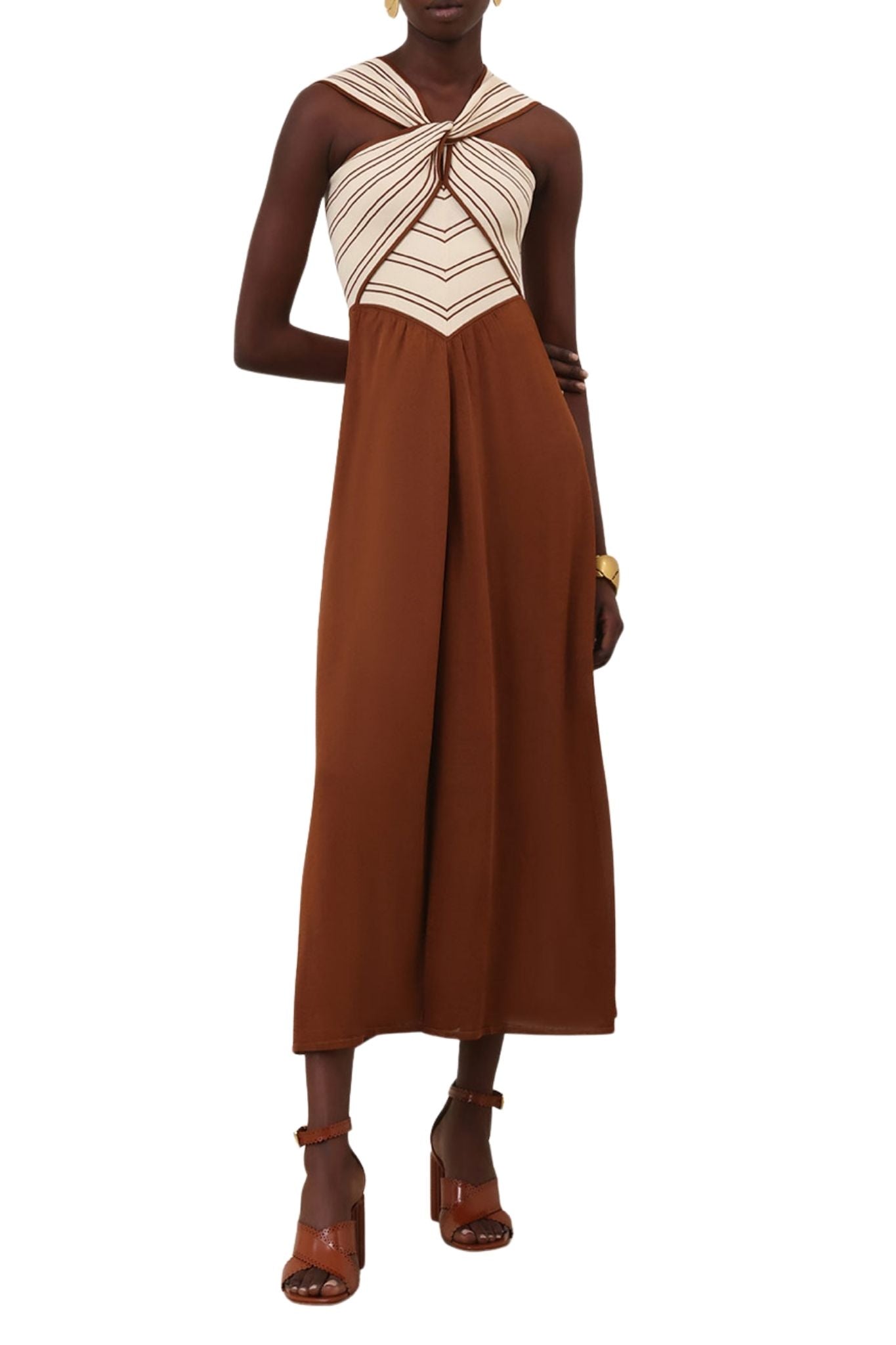 Zimmermann Hypnotic Halter Dress - Vermillion