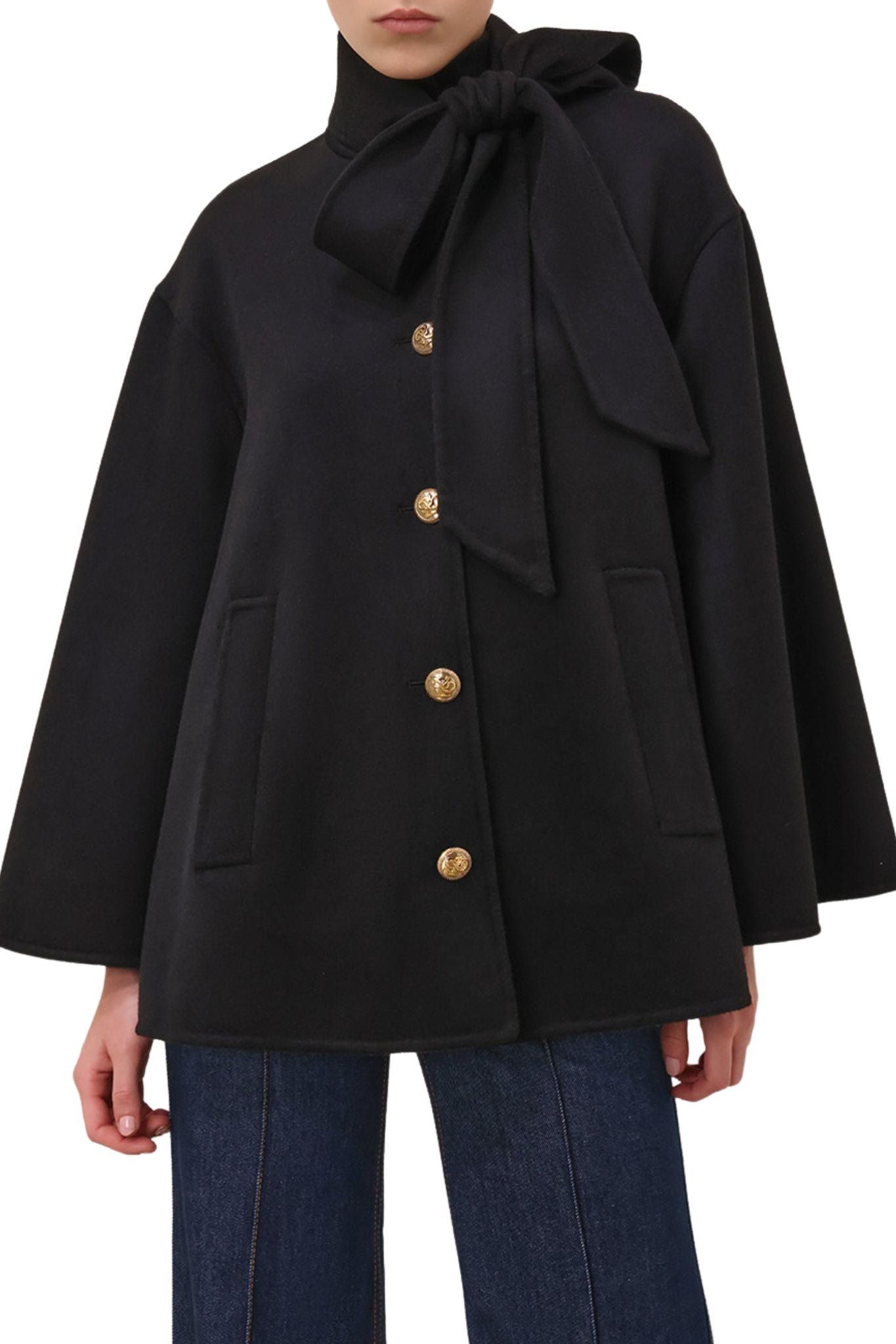 Zimmermann Hypnotic Pussybow Coat - Vermillion