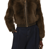 Zimmermann Hypnotic Shearling Bomber - Vermillion
