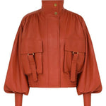 Zimmermann Illustration Biker Jacket - Vermillion