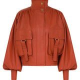 Zimmermann Illustration Biker Jacket - Vermillion