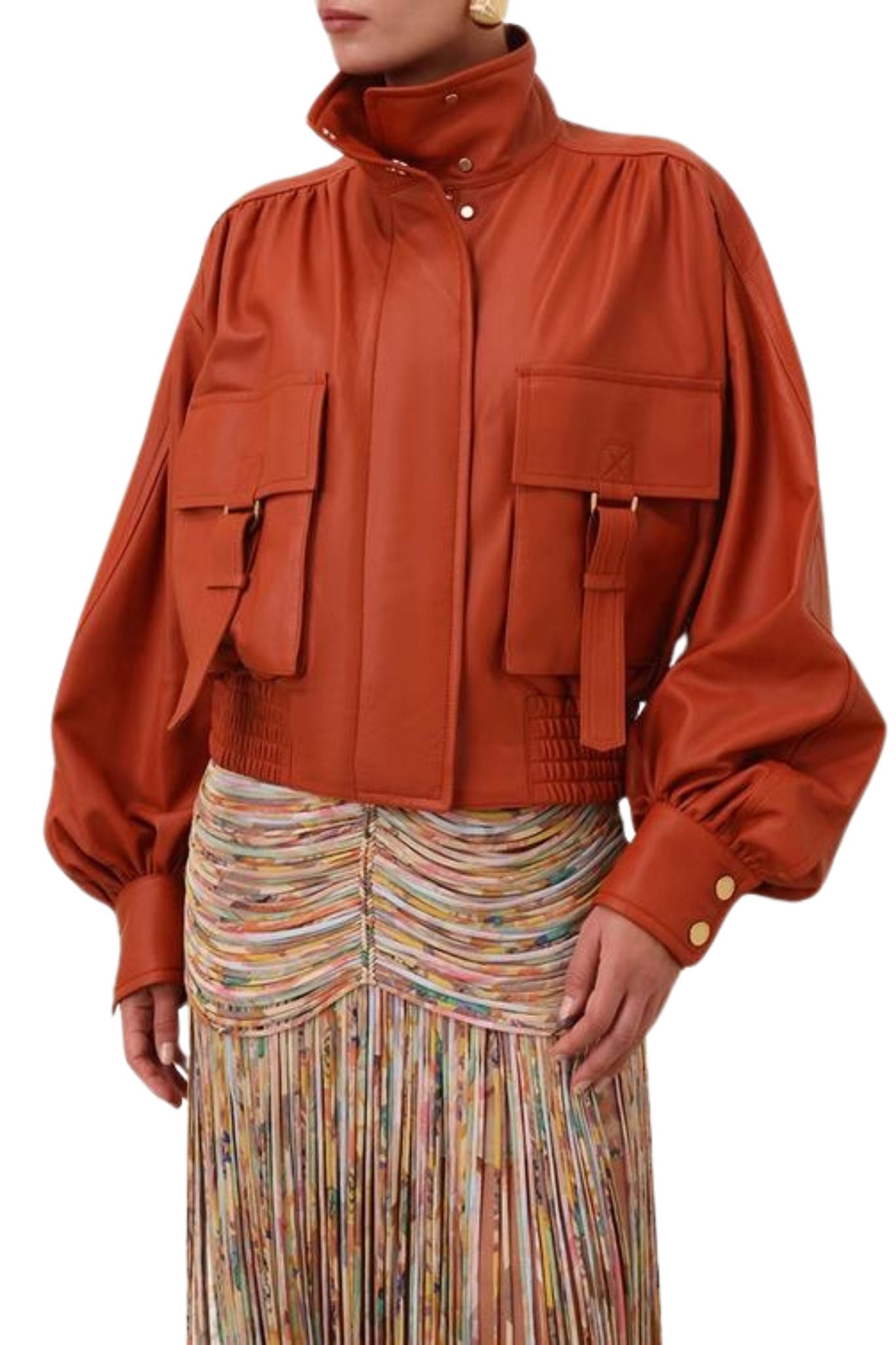 Zimmermann Illustration Biker Jacket - Vermillion