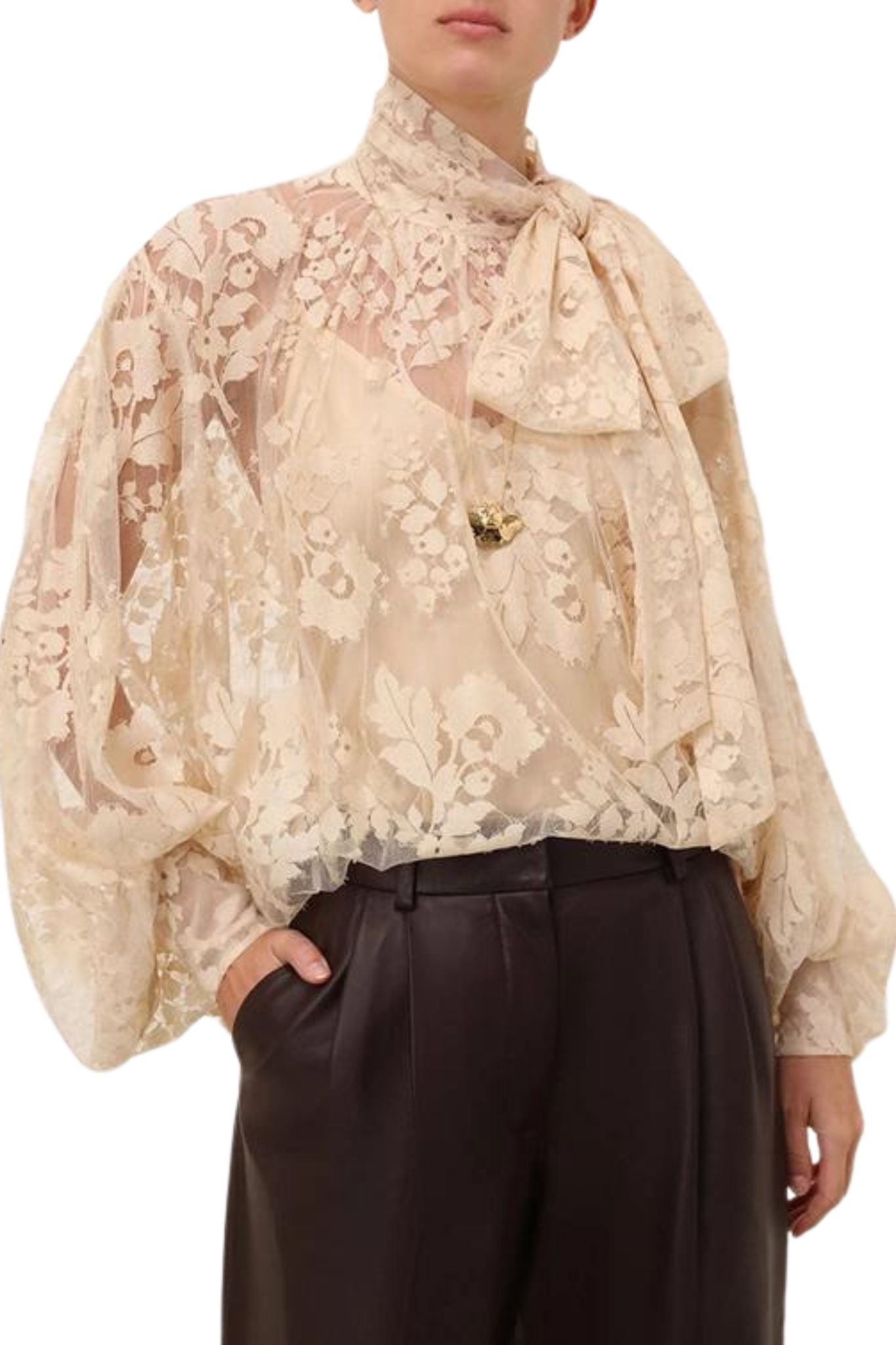 Zimmermann Illustration Lace Blouse - Vermillion