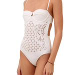 Zimmermann Indra Embroidery One - Piece - Vermillion