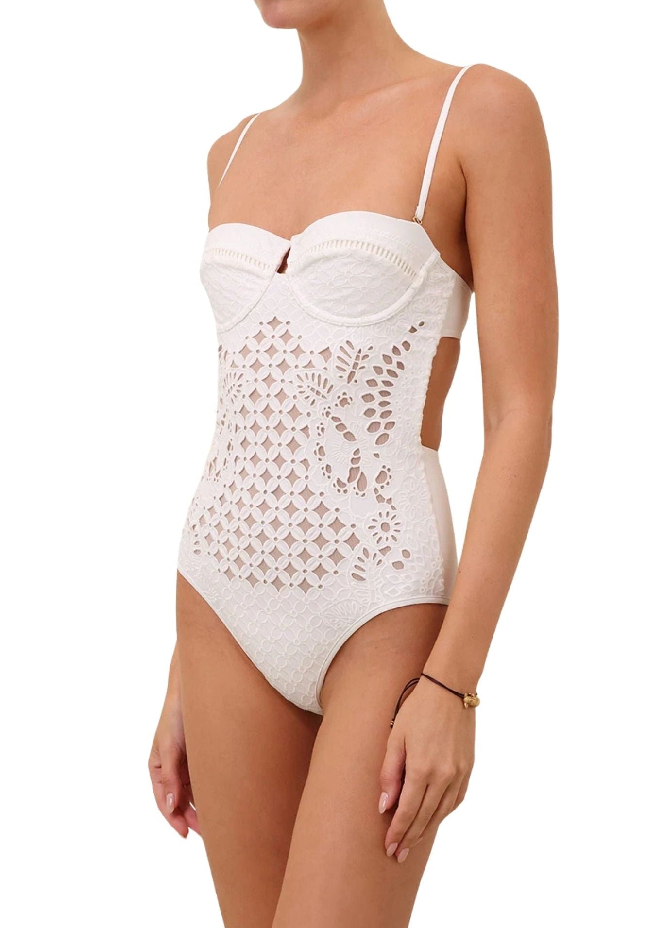 Zimmermann Indra Embroidery One - Piece - Vermillion