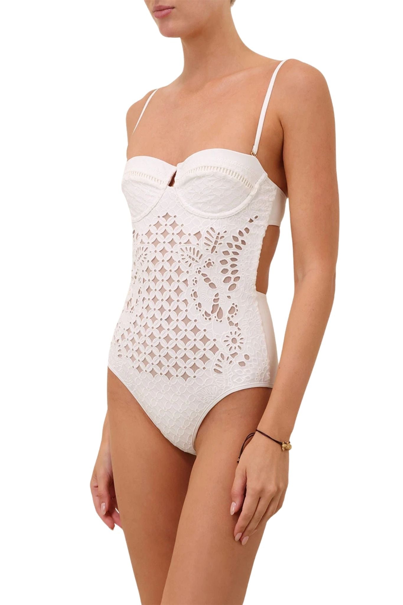 Zimmermann Indra Embroidery One - Piece - Vermillion