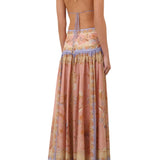 Zimmermann Indra Plunge Halter Maxi Dress - Vermillion