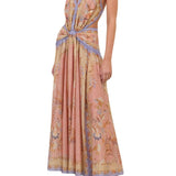 Zimmermann Indra Plunge Halter Maxi Dress - Vermillion