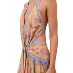Zimmermann Indra Plunge Halter Maxi Dress - Vermillion