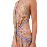 Zimmermann Indra Plunge Halter Maxi Dress - Vermillion
