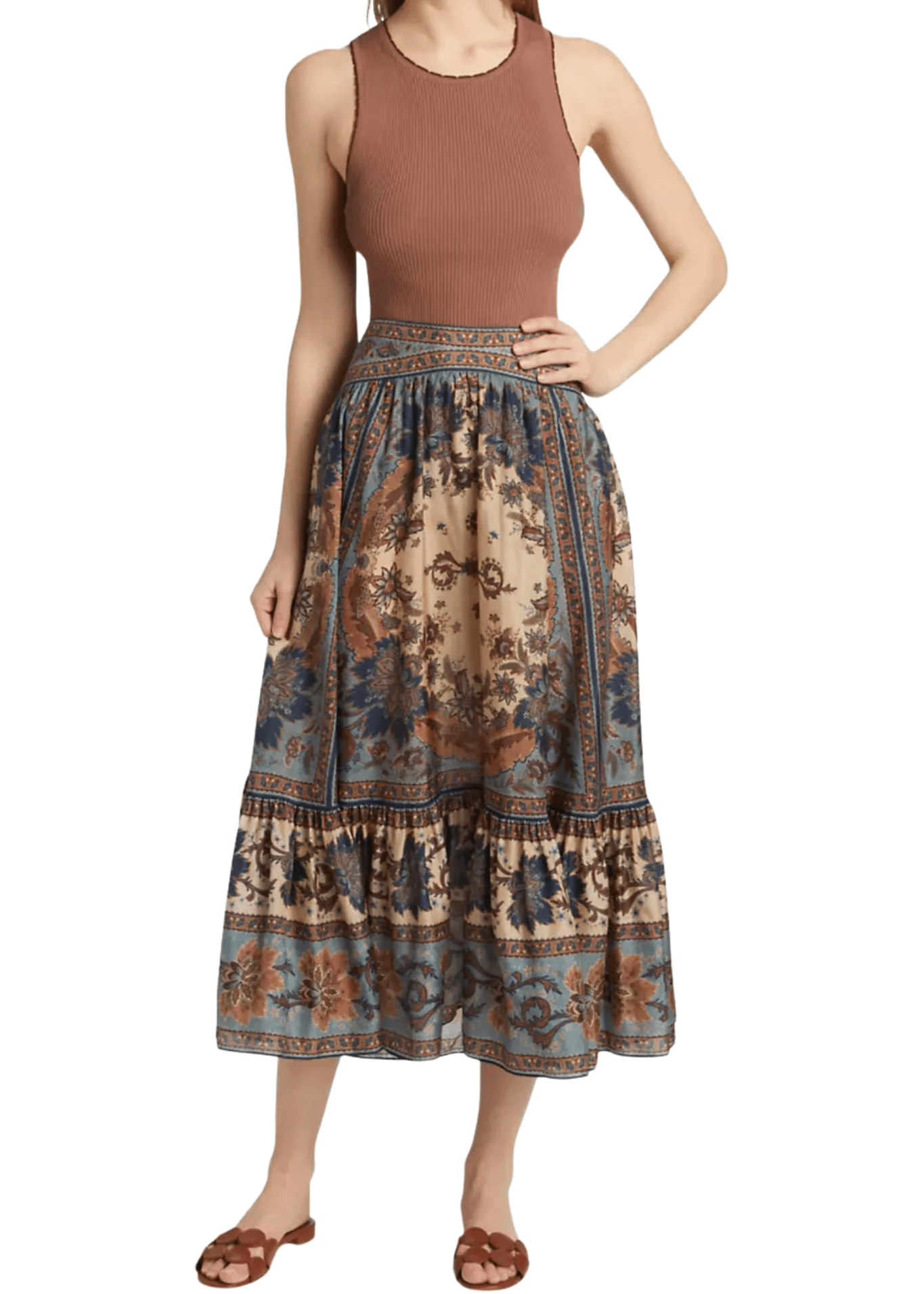 Zimmermann Lucky Scallop Racer Tank - Vermillion