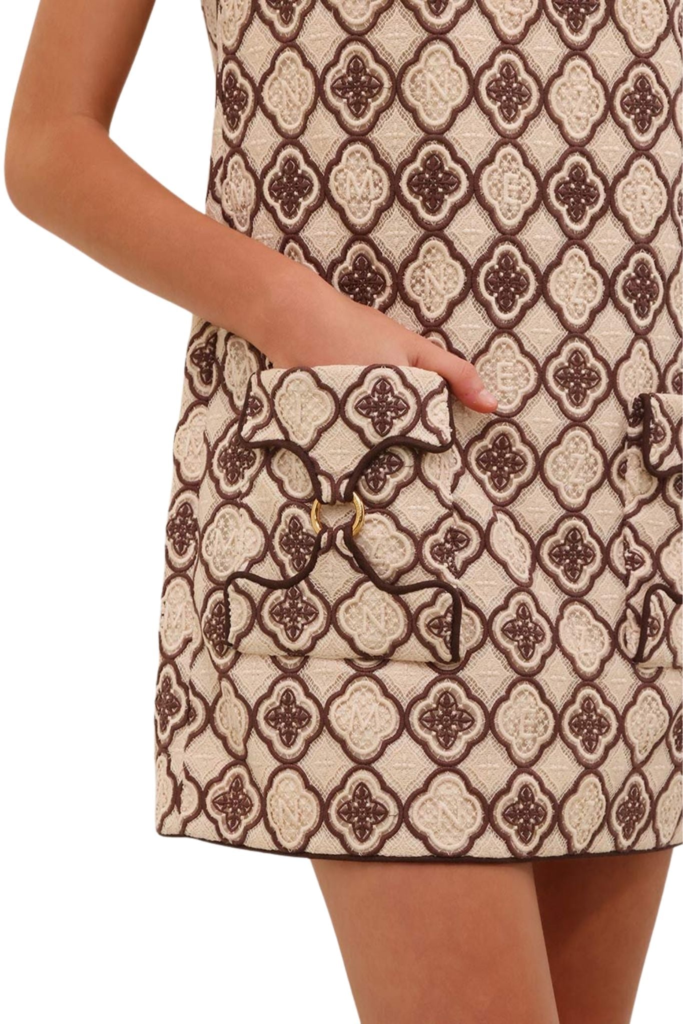 Zimmermann Luna Guipure Shift Dress - Vermillion