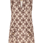 Zimmermann Luna Guipure Shift Dress - Vermillion