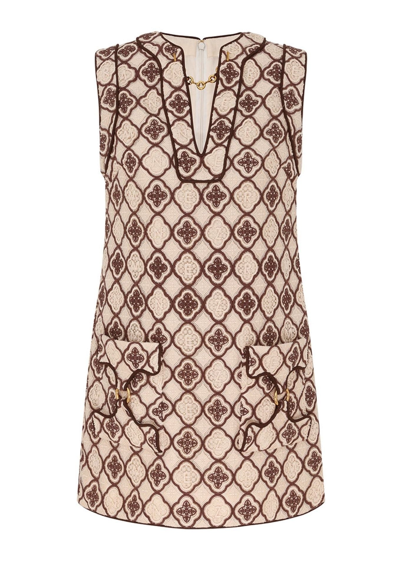 Zimmermann Luna Guipure Shift Dress - Vermillion