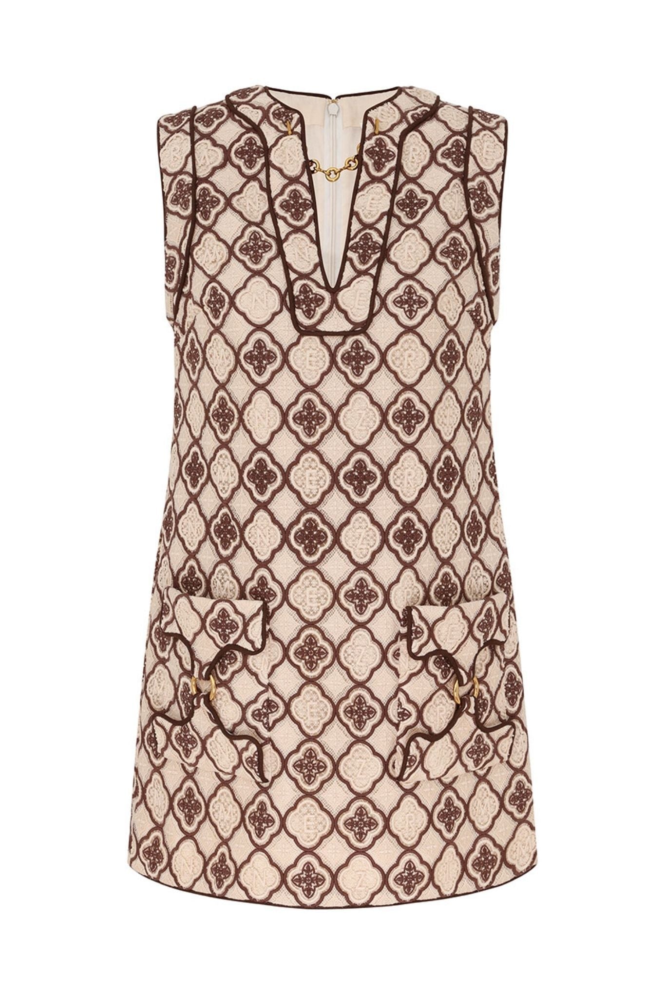 Zimmermann Luna Guipure Shift Dress - Vermillion