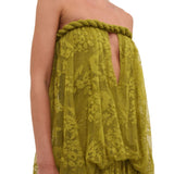 Zimmermann Luna Lace Bandeau Gown - Vermillion