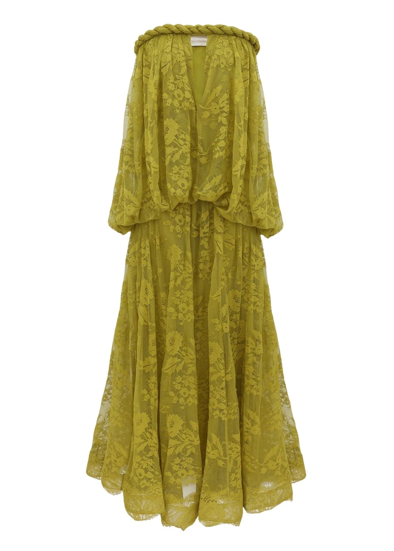 Zimmermann Luna Lace Bandeau Gown - Vermillion