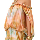 Zimmermann Luna Twist Billow Gown - Vermillion