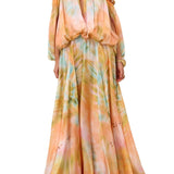 Zimmermann Luna Twist Billow Gown - Vermillion