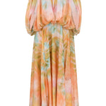 Zimmermann Luna Twist Billow Gown - Vermillion