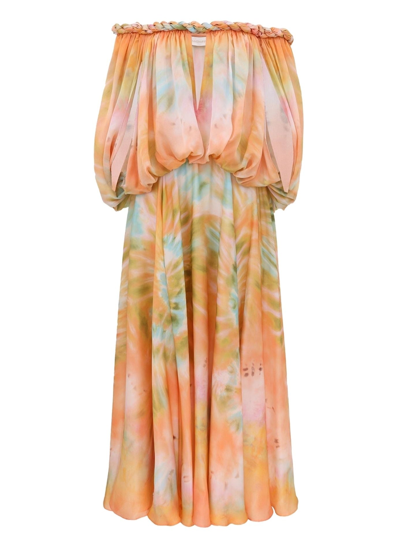 Zimmermann Luna Twist Billow Gown - Vermillion