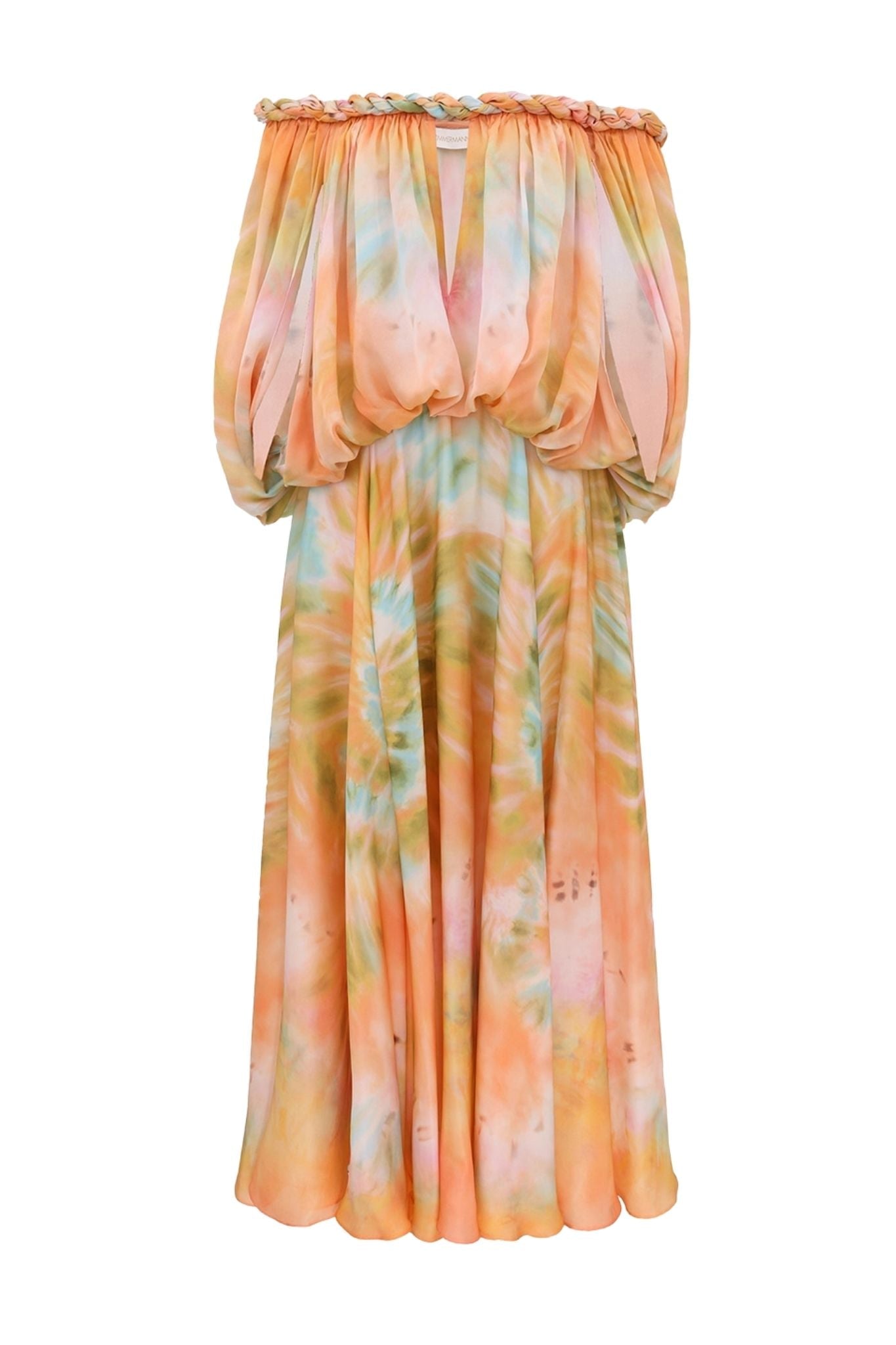 Zimmermann Luna Twist Billow Gown - Vermillion
