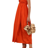 Zimmermann Mahon Halter Maxi Dress - Vermillion