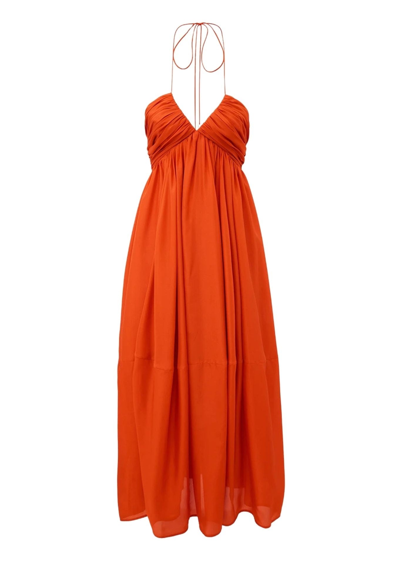 Zimmermann Mahon Halter Maxi Dress - Vermillion