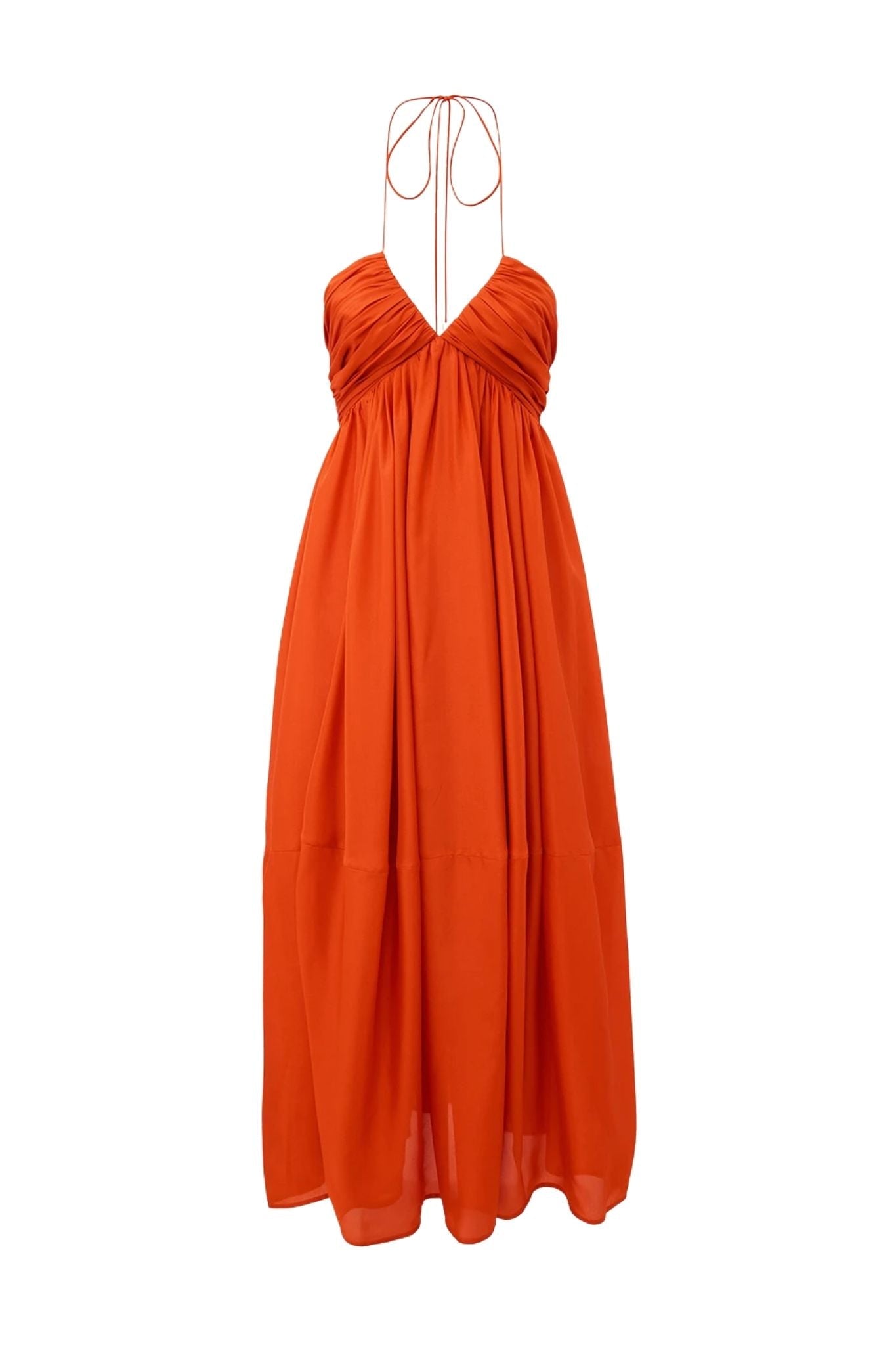 Zimmermann Mahon Halter Maxi Dress - Vermillion
