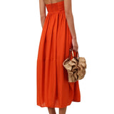 Zimmermann Mahon Halter Maxi Dress - Vermillion