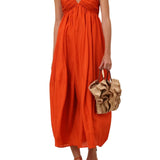 Zimmermann Mahon Halter Maxi Dress - Vermillion