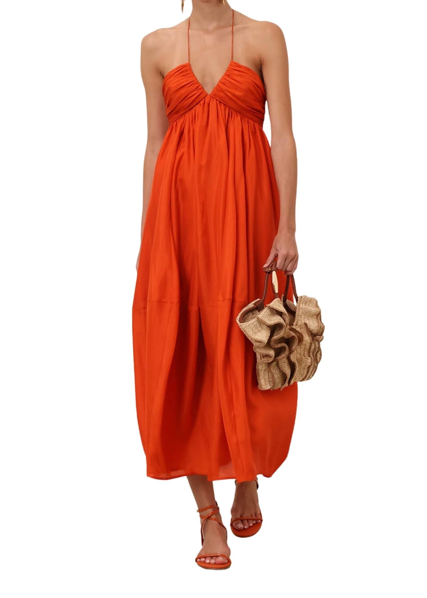 Zimmermann Mahon Halter Maxi Dress - Vermillion