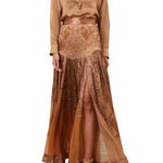 Zimmermann Memento Burnout Maxi Skirt - Vermillion