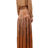 Zimmermann Memento Burnout Maxi Skirt - Vermillion