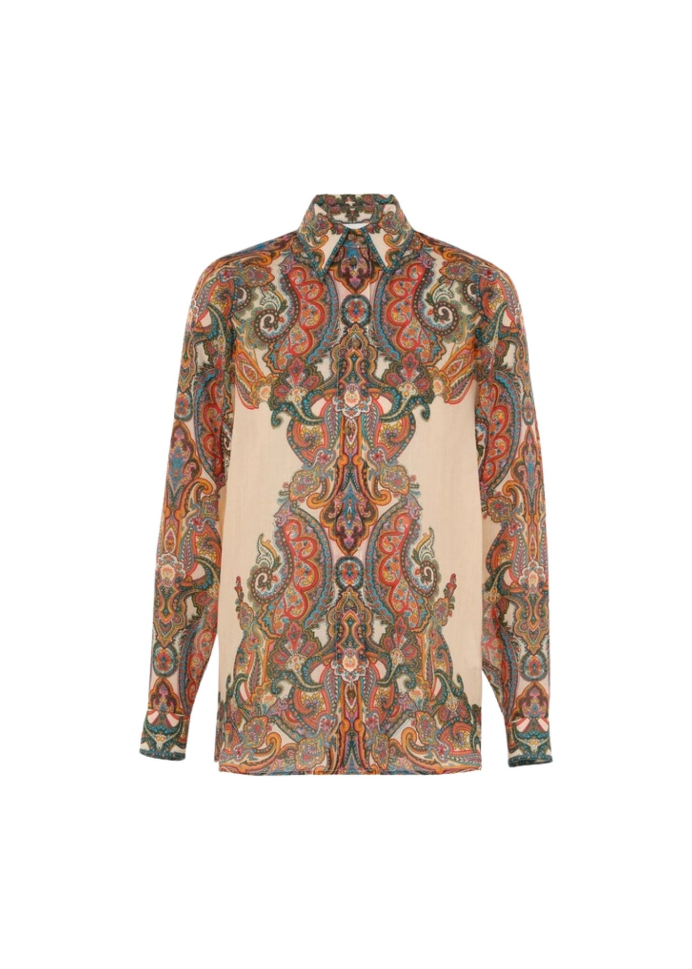 Zimmermann Ottie Oversized Shirt - Vermillion