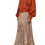 Zimmermann Pavillion Rouleau Maxi Skirt - Vermillion