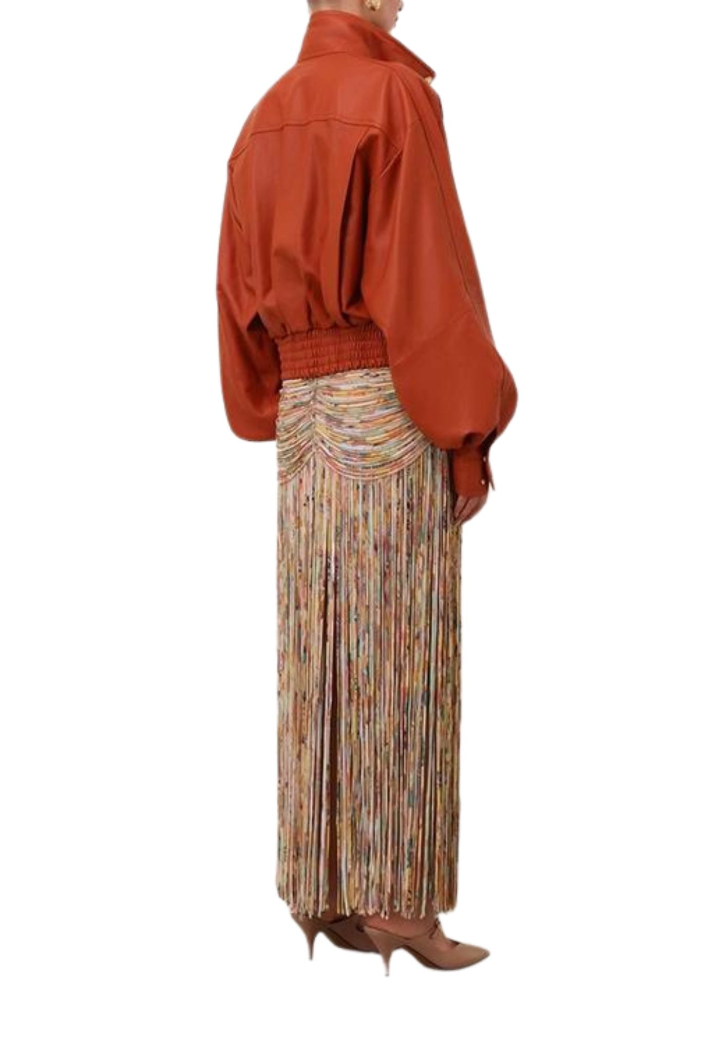 Zimmermann Pavillion Rouleau Maxi Skirt - Vermillion