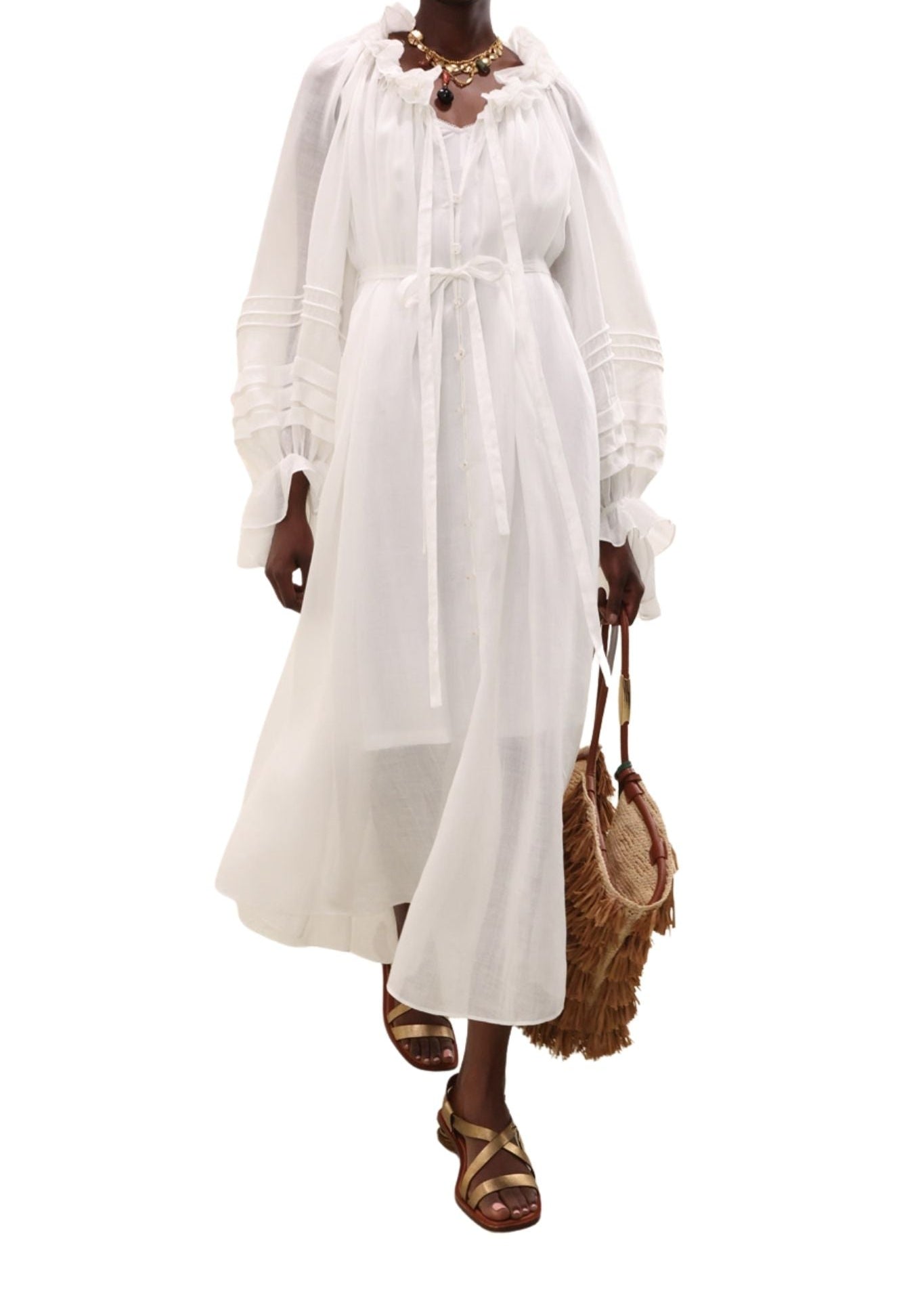 Zimmermann Rebellion Corded Billow Dress - Vermillion