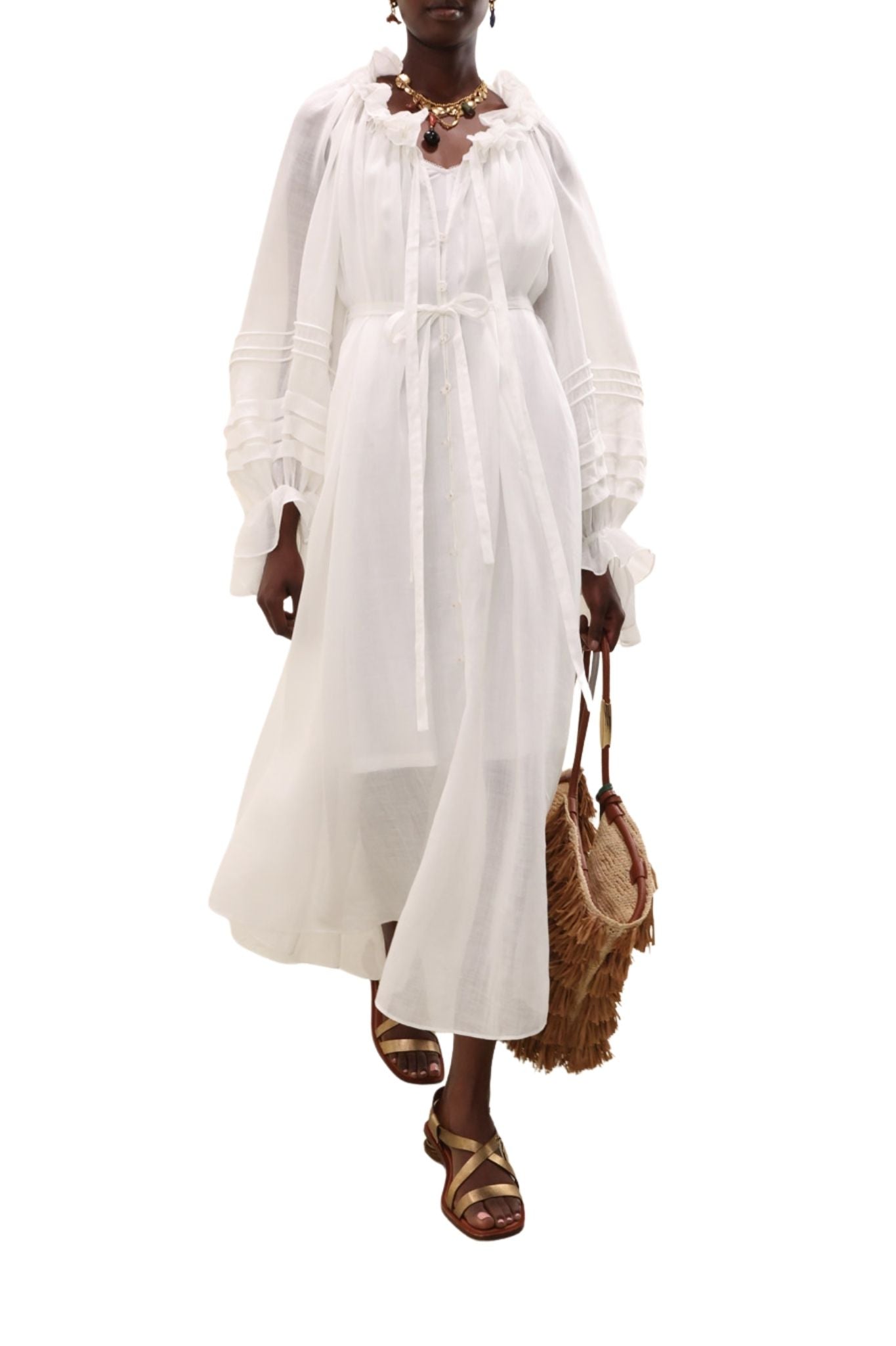 Zimmermann Rebellion Corded Billow Dress | Ivory | Size 1 Zimmermann Rebellion Corded Billow Dress | Ivory | Size 1