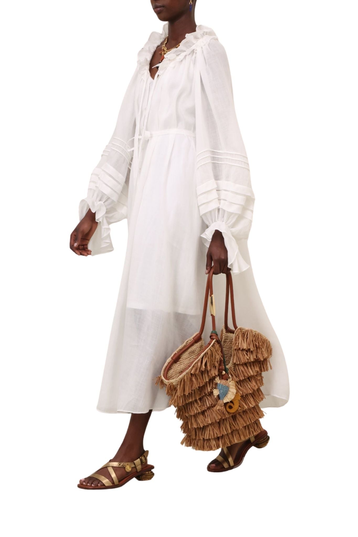 Zimmermann Rebellion Corded Billow Dress - Vermillion