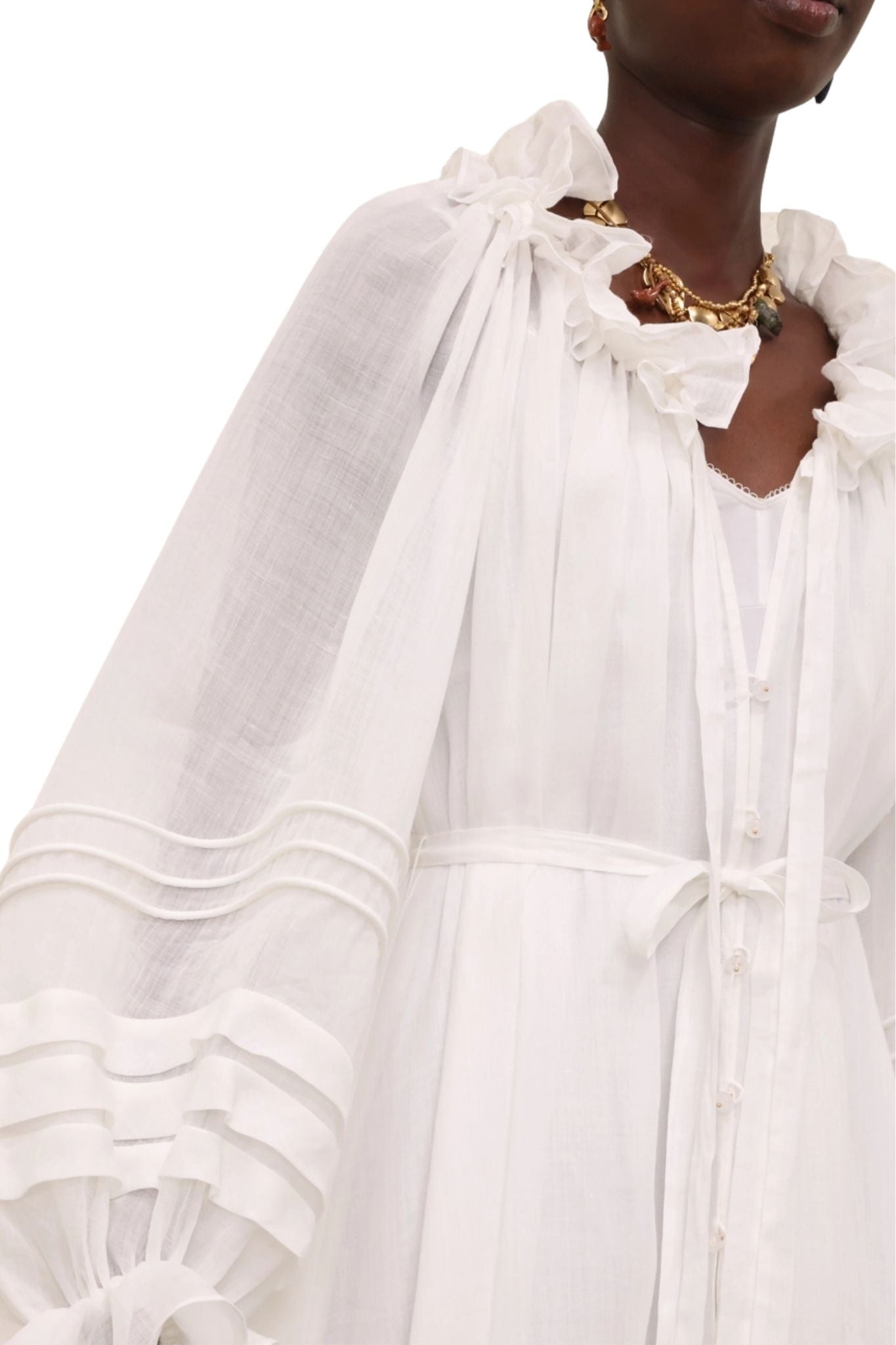 Zimmermann Rebellion Corded Billow Dress - Vermillion