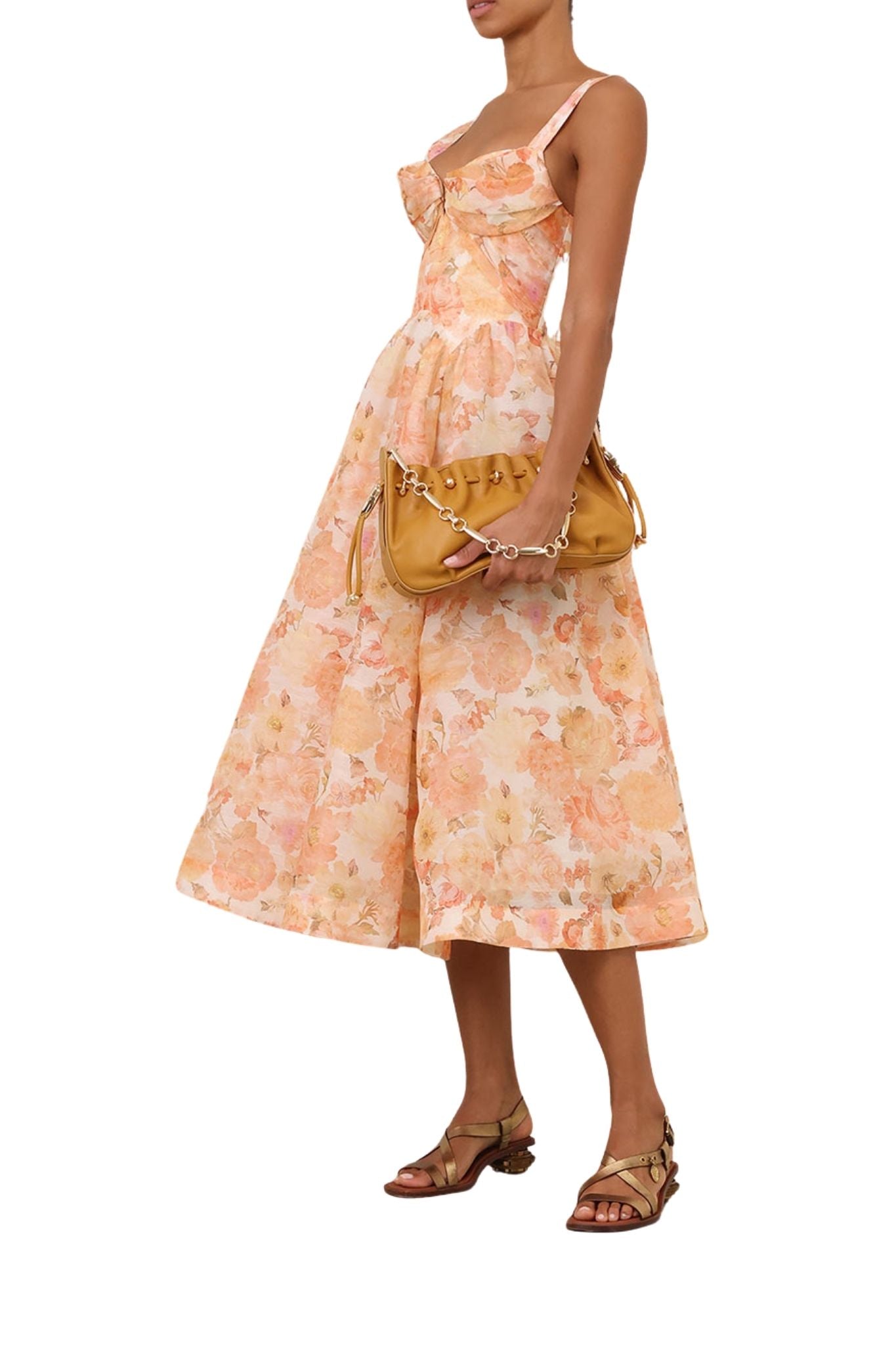 Zimmermann Rebellion Drape Midi Dress - Vermillion