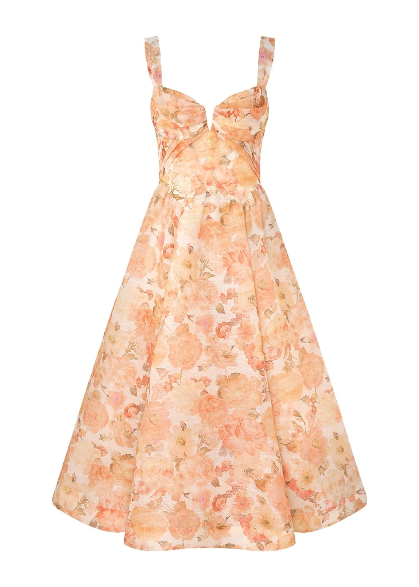 Zimmermann Rebellion Drape Midi Dress - Vermillion